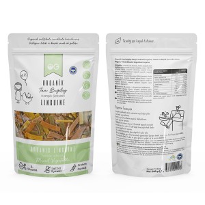 Karışık Sebzeli Tam Buğday Şerit Makarna Linguine 200 Gr +8 Ay