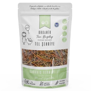 Karışık Sebzeli Tam Buğday Tel Şehriye 180 Gr +8 Ay