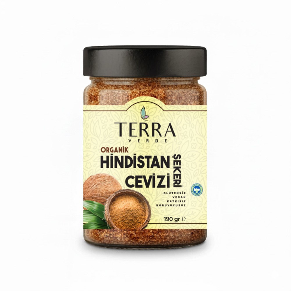 Terra Verde 190 g Organik Sertifikalı Glutensiz Rafine Edilmemiş Hindistan Cevizi Şekeri
