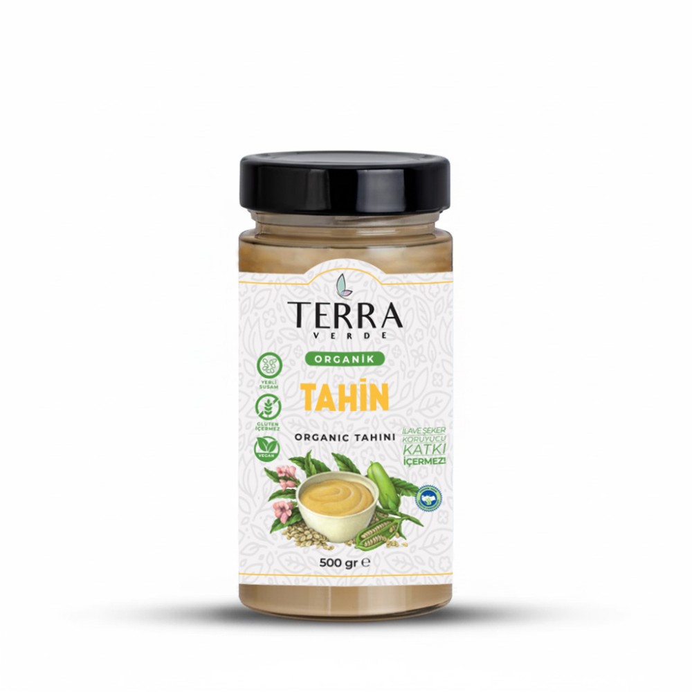 Terra Verde 500 g Organik Tarım Sertifikalı Glutensiz Taş Değirmen Tahini