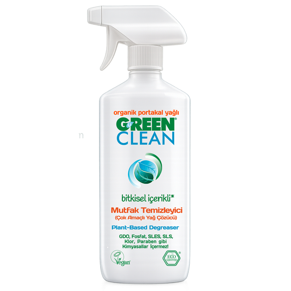 U Green Clean 500 ML Organik Portakal Yağlı Bitkisel Çok Amaçlı Yağ Çözücü Sprey