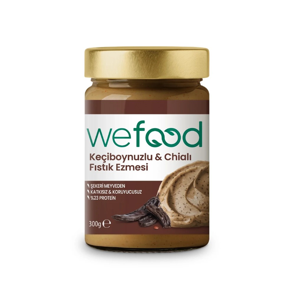 Nisa Organik Wefood Keçiboynuzlu Chialı Fıstık Ezmesi 300gr Kavanoz